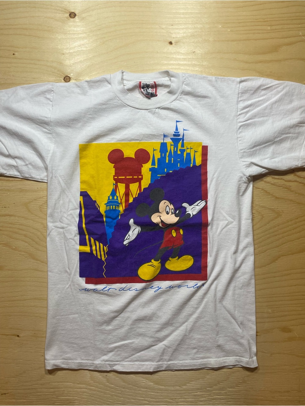 Vintage Disney Mickey Mouse White Graphic T-Shirt